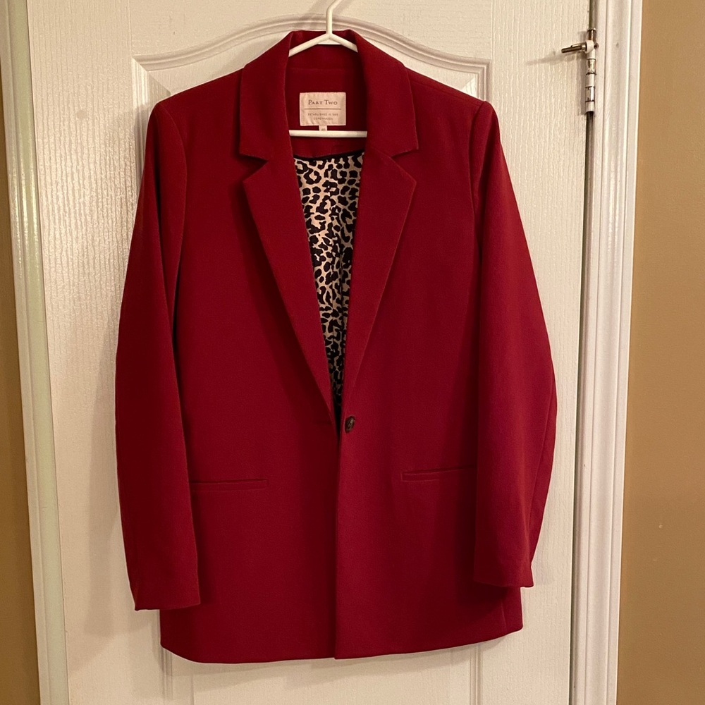 Part Two Women's Red Blazer